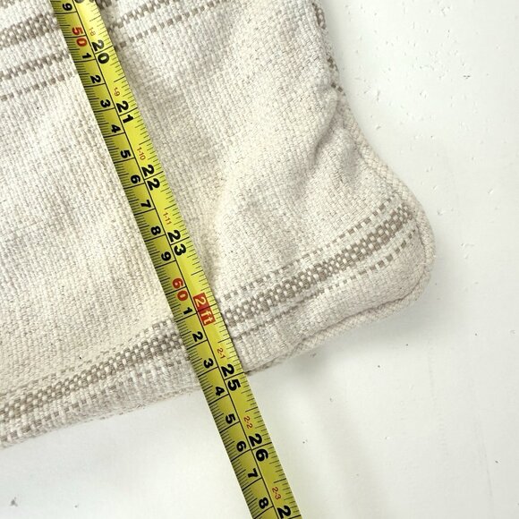 Pottery Barn Pillow Cushion Cover Neutral Natural Farmhouse Heavy Cotton Zip - Picture 8 of 10